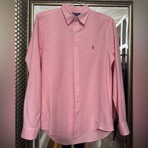 Ralph Lauren Men's Casual Pink Button Down Shirt